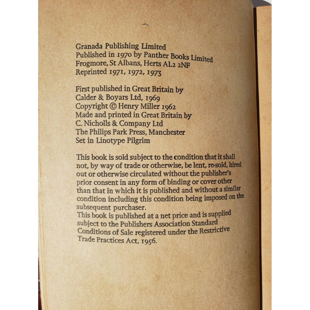 Tropic Of Capricorn & Sexus by Henry Miller Vintage Paperbacks 1961 & 1973 - Picture 11 of 16